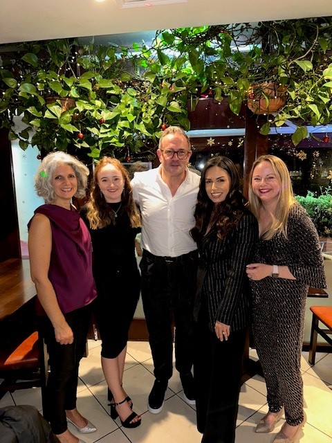 staff members from burhill group at christmas party